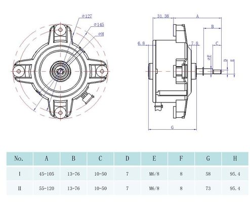 10-250W BLDC schwanzloser DC-Motor DC310V für Drähte des Axialgebläse-zentrifugale Gebläserad-3 ohne PWB